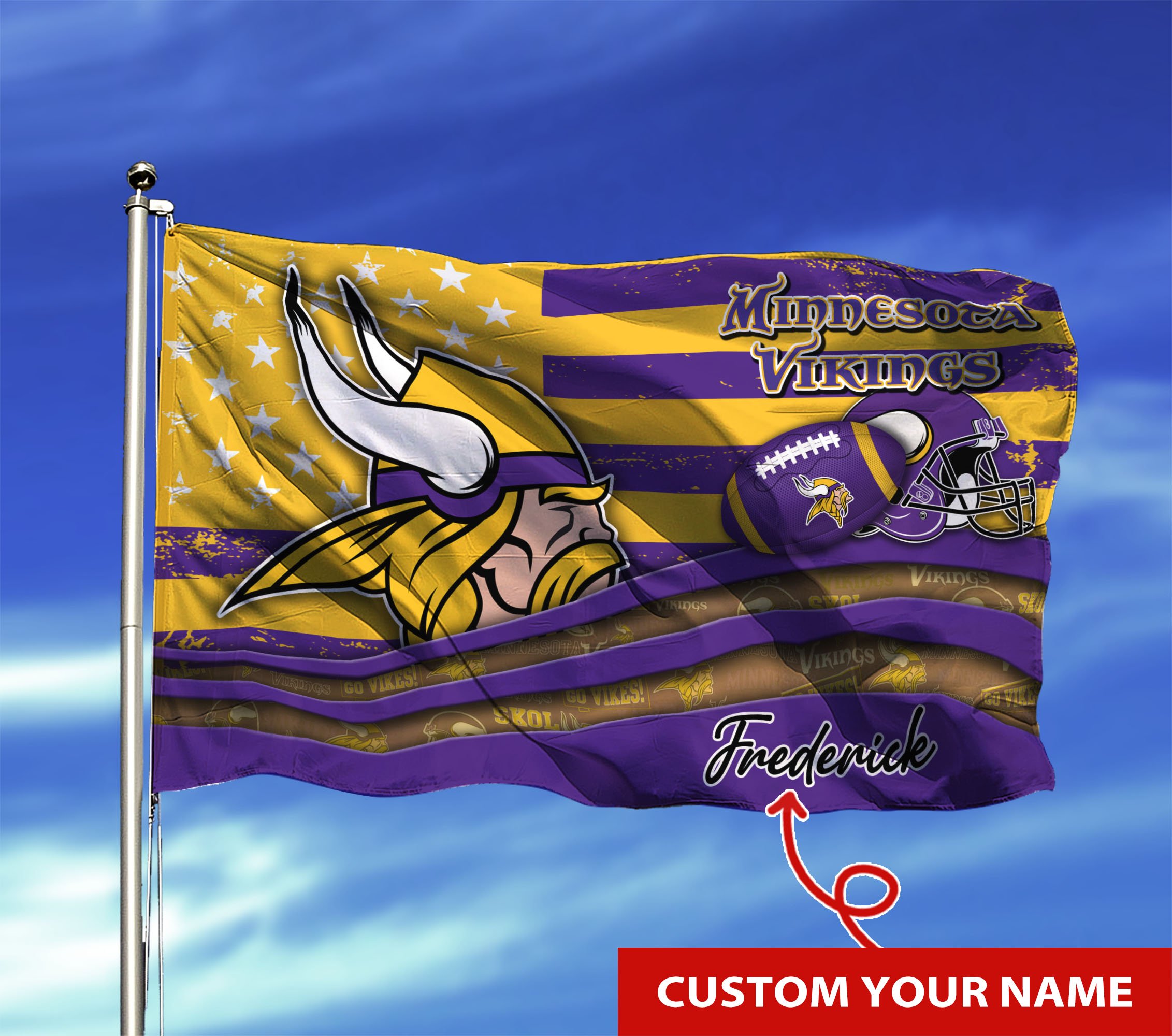 Minnesota Vikings Custom Flag3x5ft For This Season TU26897